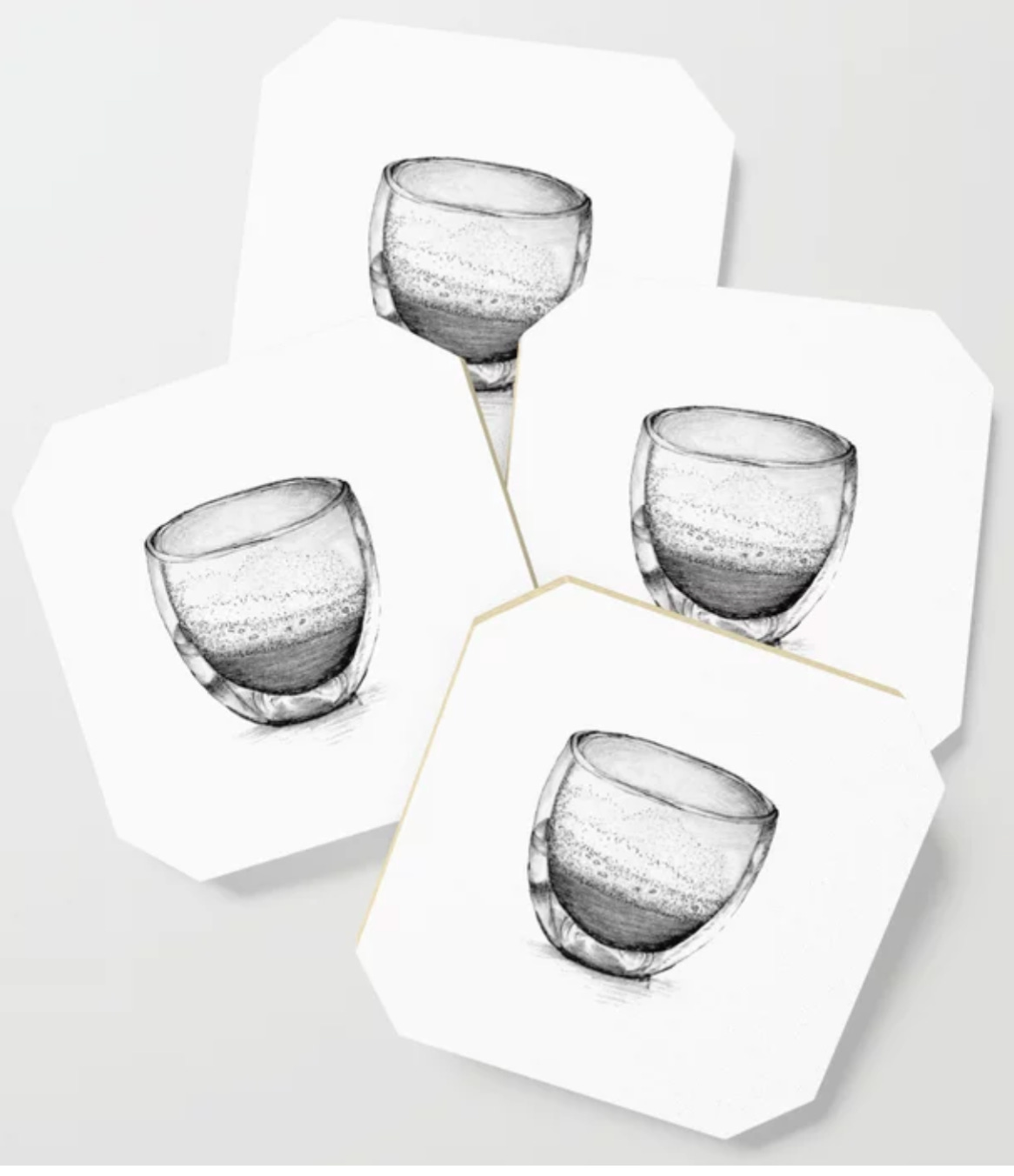 You are made for a purpose | Coffee glass illustration Coaster You are made for a purpose | Coffee glass illustration Coaster