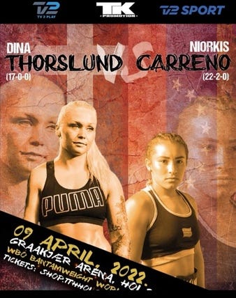 Dina Thorslund vs. Niorkis Carreno, Thorslund vs. Carreno | Boxing Bout |  Tapology