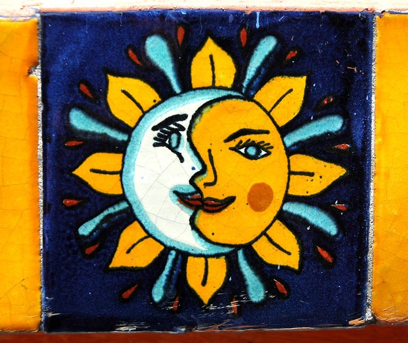 A sun and moon symbol A sun and moon symbol