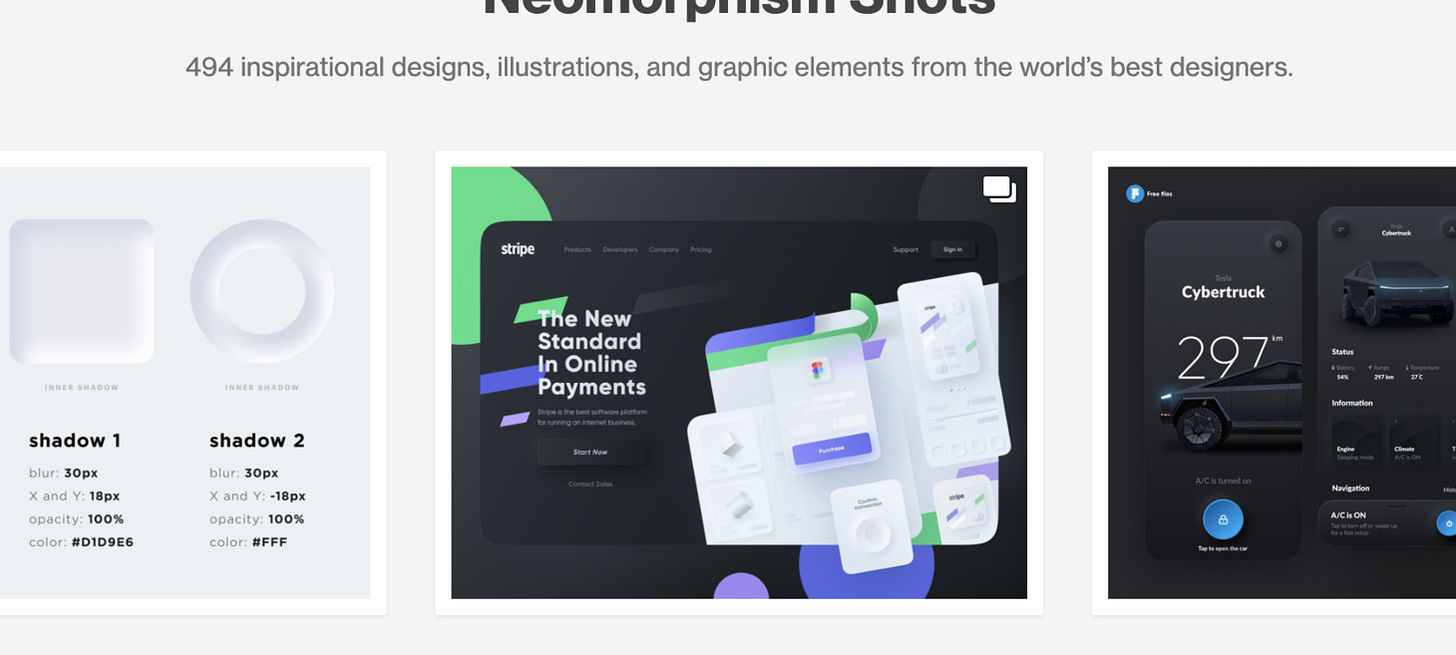 Neomorphism design