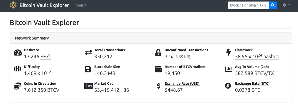 Bitcoin Vault Explorer