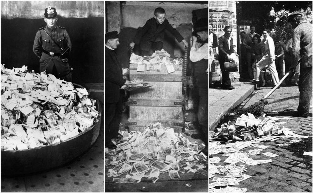 Hyperinflation in Germany during the Weimar Republic