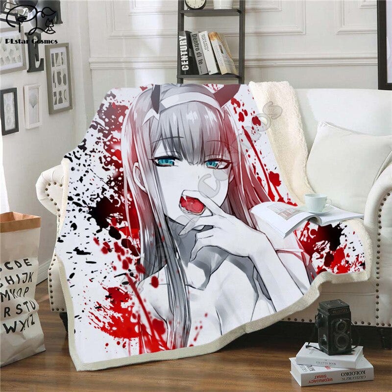 157742454 sexy anime hooded blanket 3d full printed wearable