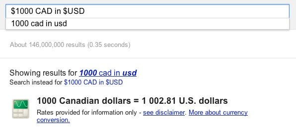 1000 cad in usd - Google Search