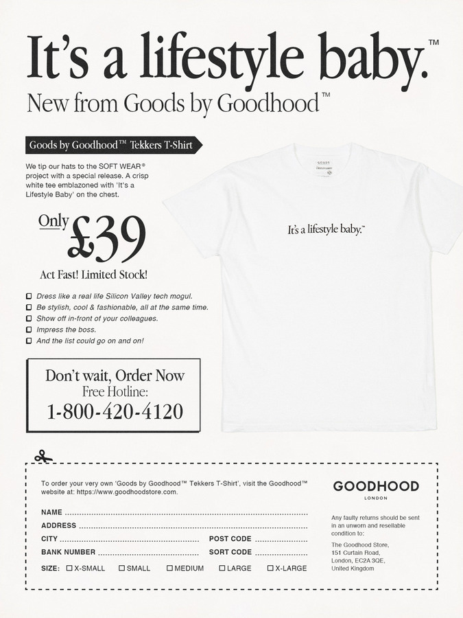 anuncio de “It’s a Lifestyle Baby”, de Goodhood
