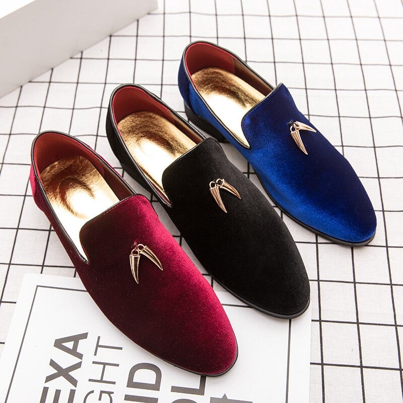 royal blue designer loafers
