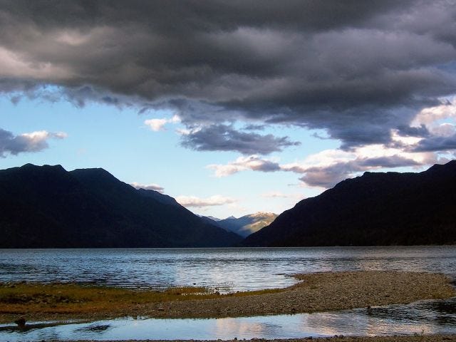 Storm clouds gather over the Sechelt Inlet. Storm clouds gather over the Sechelt Inlet.