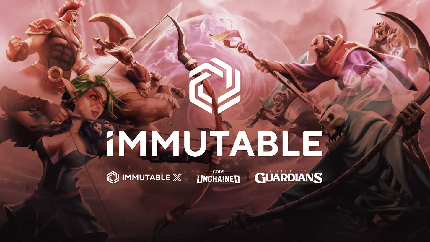 Immutable builds Ethereum NFT gaming infrastructure. Image: Immutable