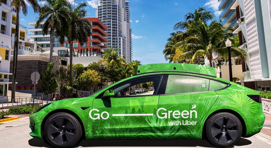 Uber Greenwashing Example