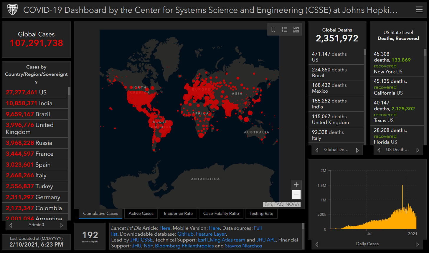 COVID-19 infection map COVID-19 infection map