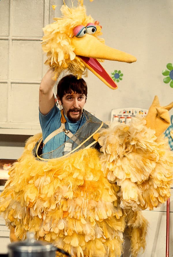 Mr. Spinney as Big Bird in the early 1970s.