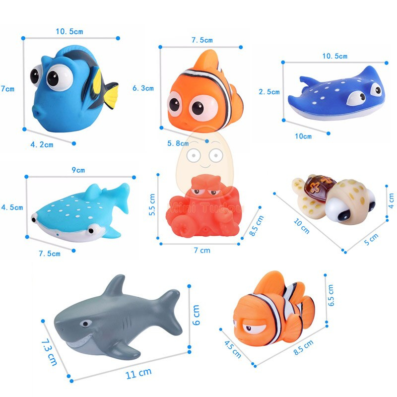 water babies rubber fish toy