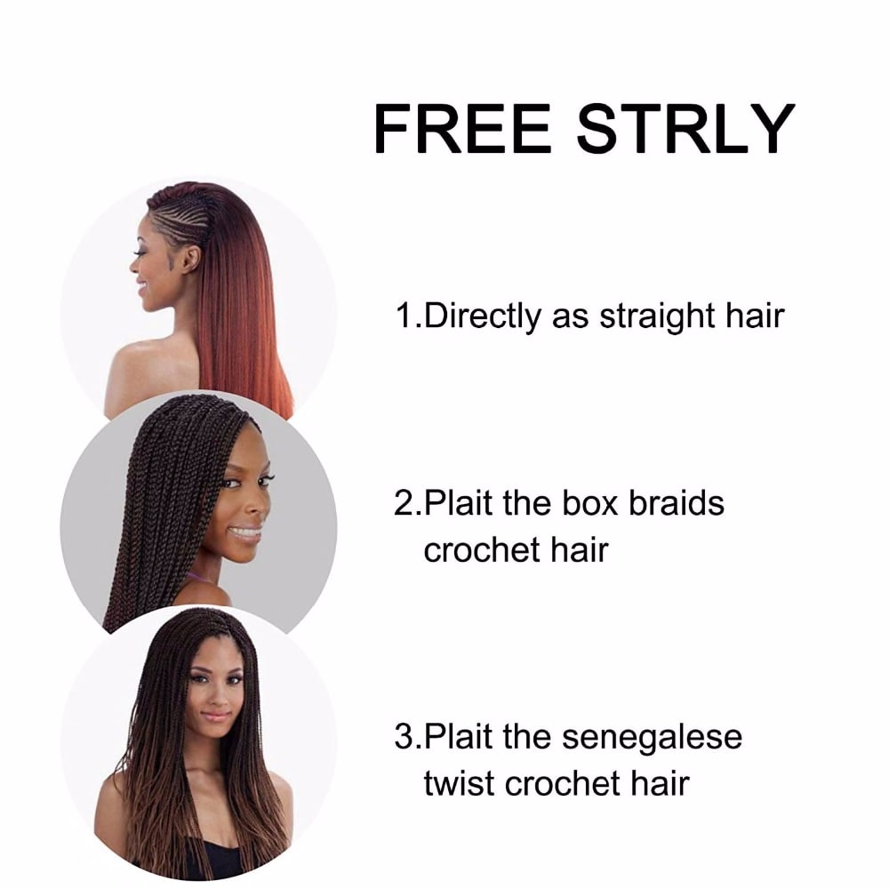 1278162482 26 Quot Pre Stretched Braiding Hair Ombre Ez Braids Professional Perm Yaki Synthetic Hair For Crochet Twist Hair Extensions Wigs Synthetic Hair