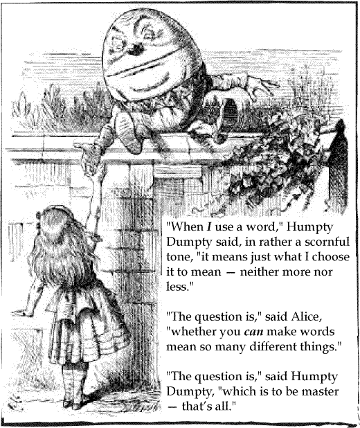 Αναστασία Τ. on Twitter: "«The question is,» said Alice, «whether you can  make words mean so many different things». «The question is,» said Humpty  Dumpty, «which is to be master— that's all».