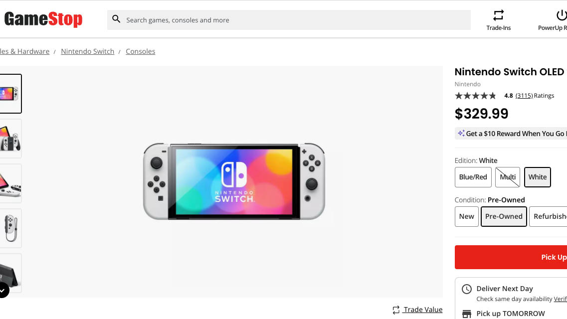 Nintendo switch oled price