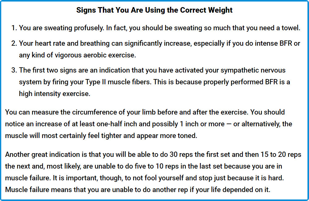 Signs That You Are Using the Correct Weight