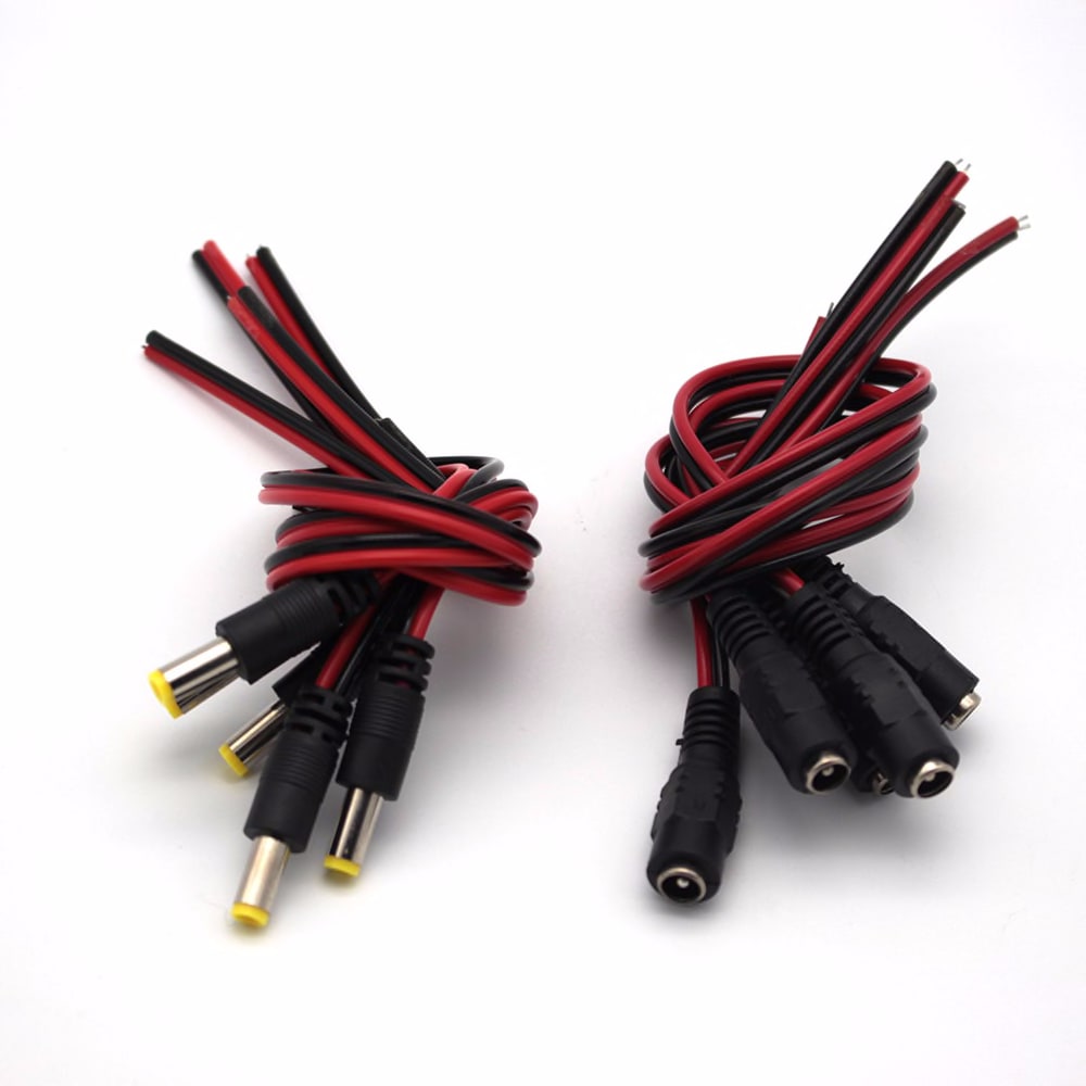 Male Female Dc 12v Power Supply Socket Jack Plug Connector Cable Shopee Malaysia