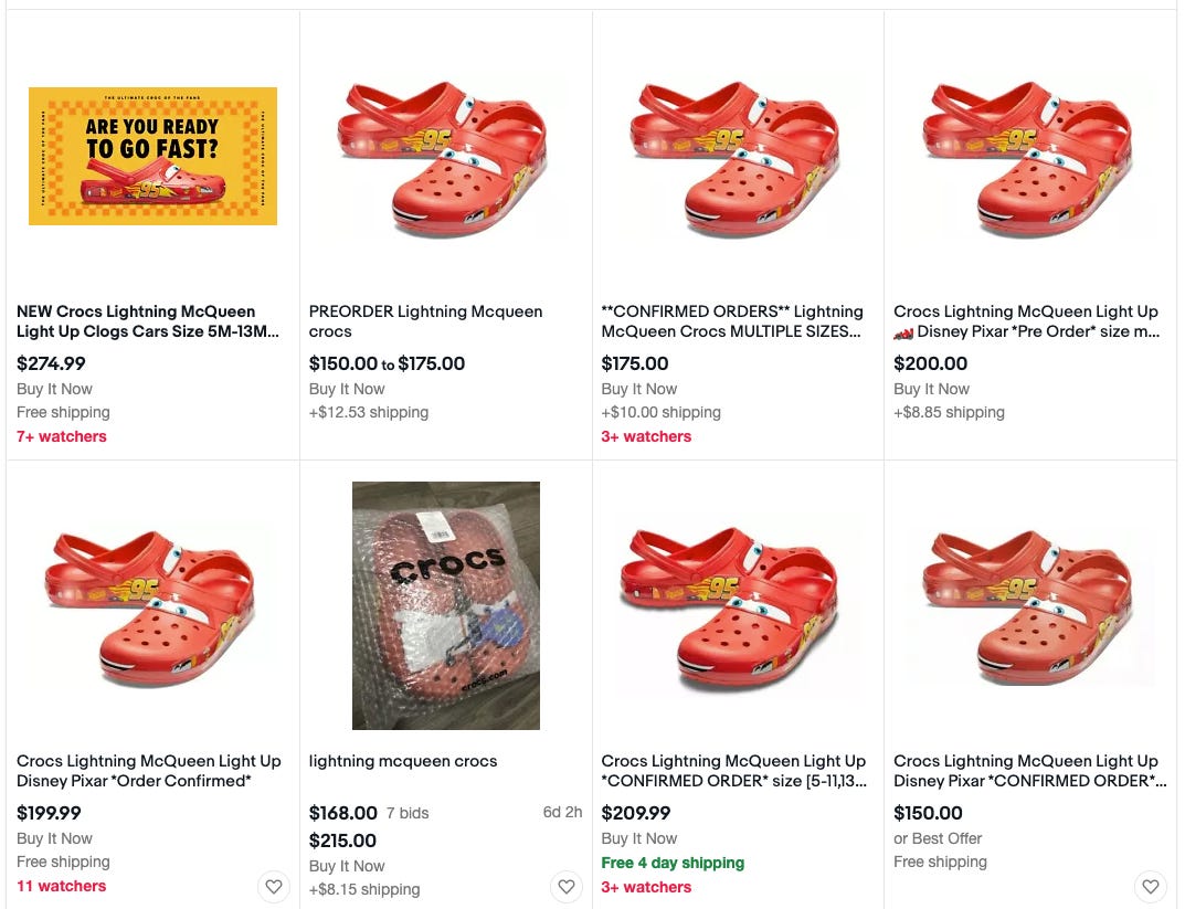 Light-up Lightning McQueen-themed Adult-size Crocs Sold Out In Minutes And  Are Now Going For Hundreds Of Dollars On Resale Websites 