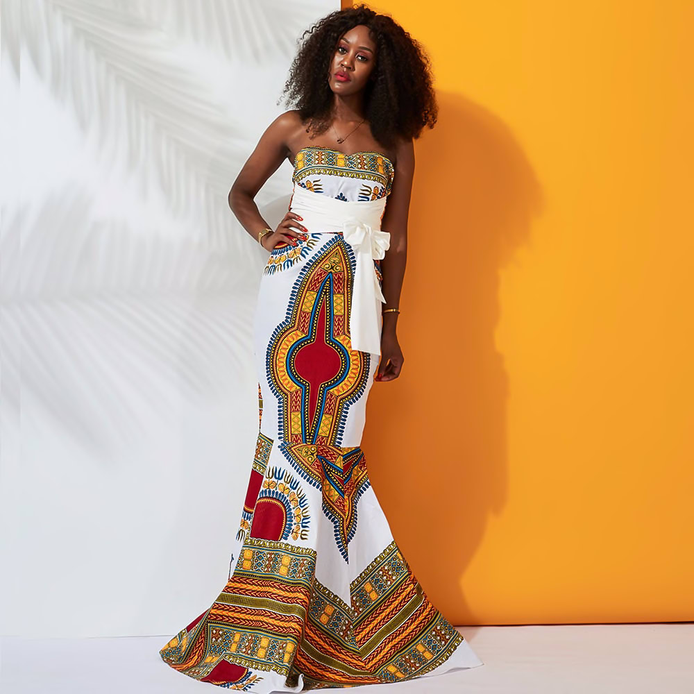 african fishtail dress