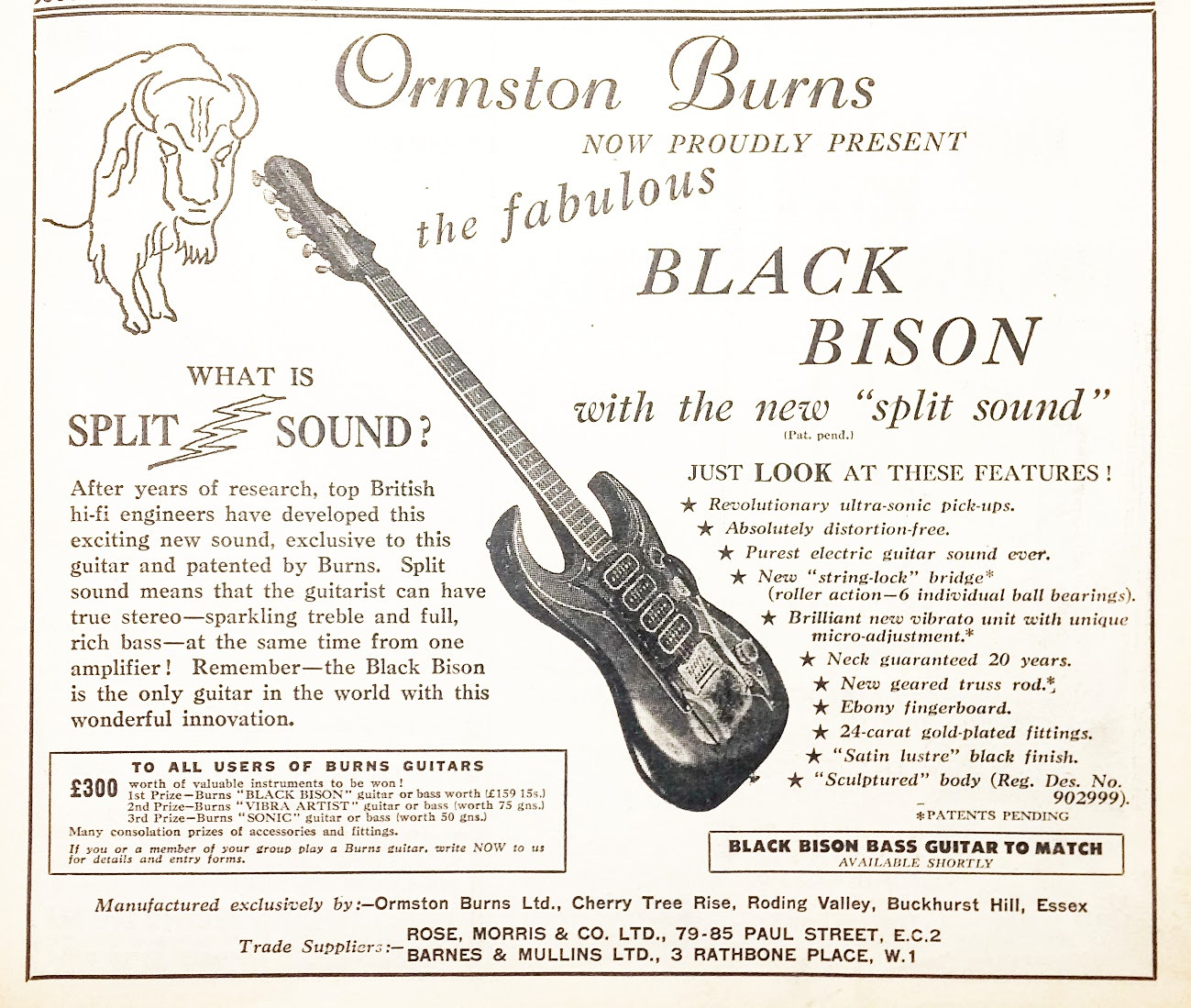 Burns London Advert & Publicity Archive