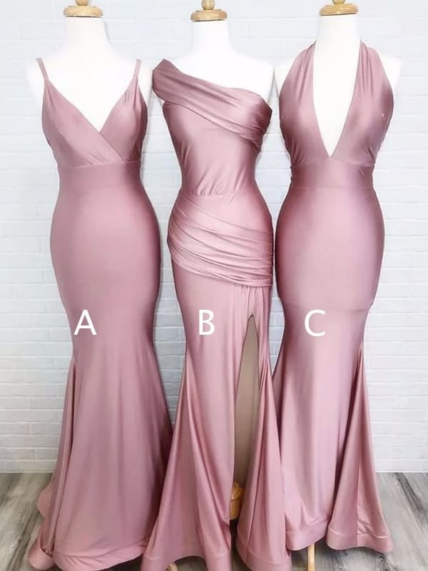 dusty rose wedding guest dress