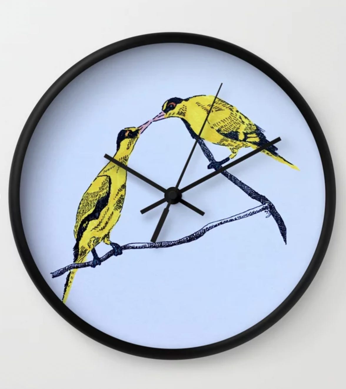 Commitment | line illustration of birds Wall Clock Commitment | line illustration of birds Wall Clock