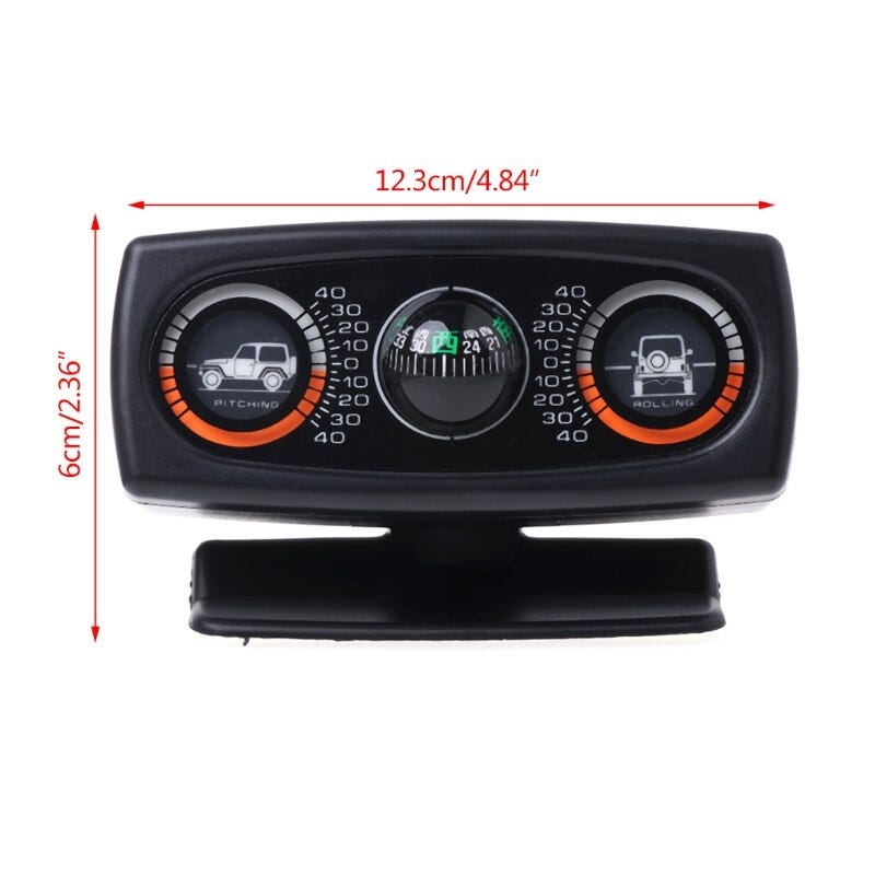 3 In 1 Car Compass Inclinometer Angle Slope Level Meter Finder Gradient Balancer 3 In 1 Car Compass Inclinometer Angle Slope Level Meter Finder Gradient Balancer
