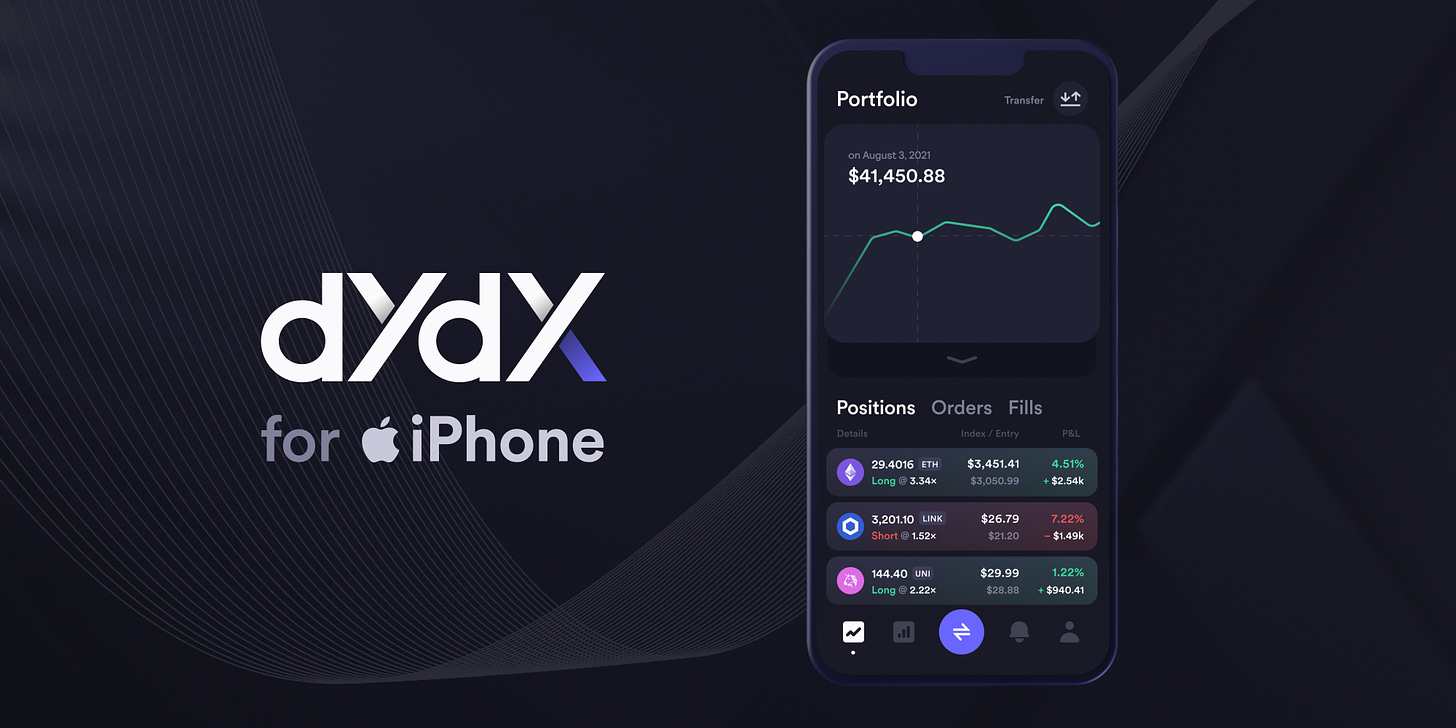 dYdX iOS Beta