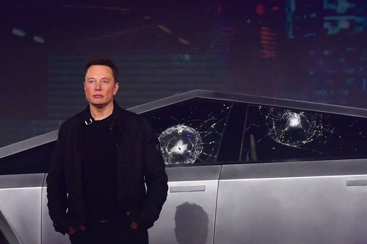 Elon Musk explains why Tesla's Cybertruck windows smashed during ... Elon Musk explains why Tesla's Cybertruck windows smashed during ...