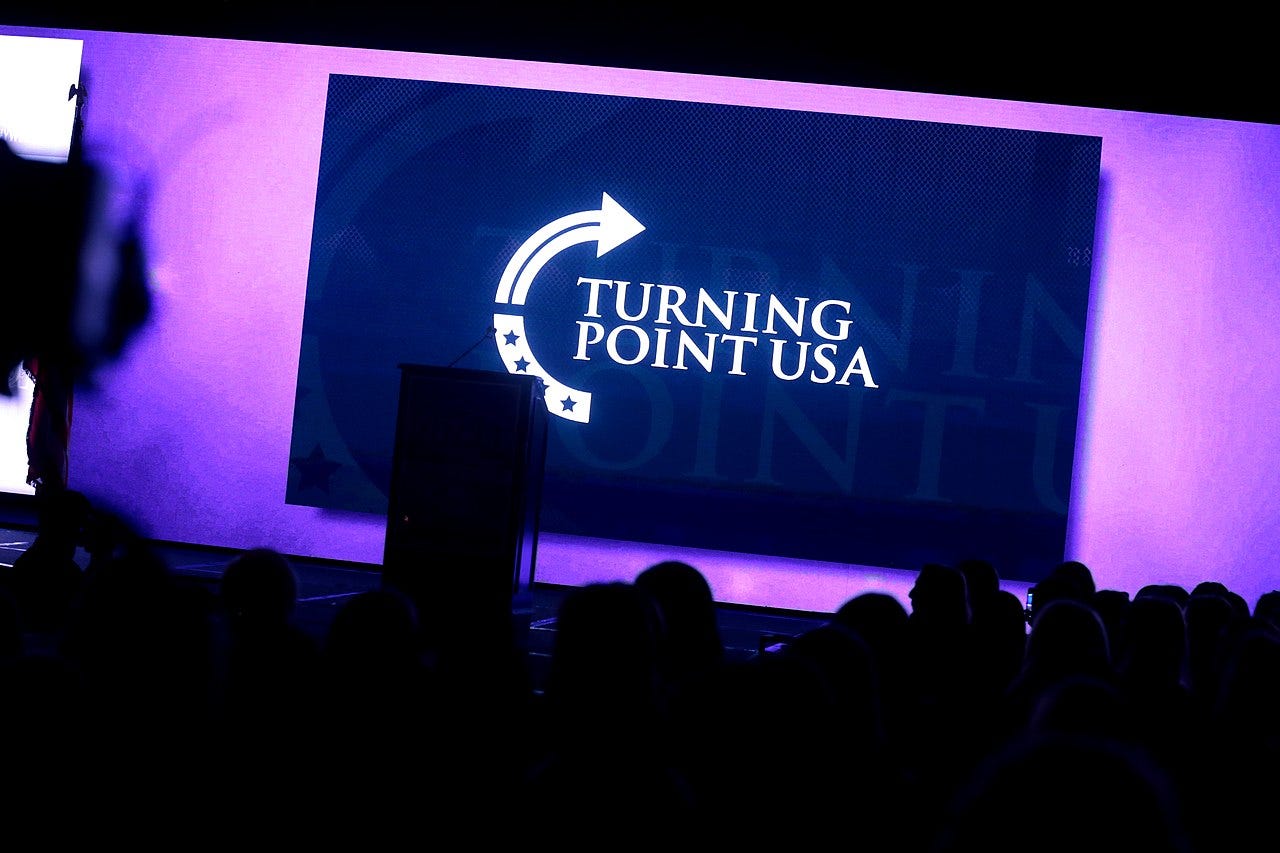 Sign at Turning Point USA's 2018 Young Women's Leadership Summit in Dallas. Sign at Turning Point USA's 2018 Young Women's Leadership Summit in Dallas.