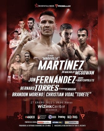 Sergio Martinez vs. Macaulay McGowan, Maravilla vs. McGowan | Boxing Bout |  Tapology