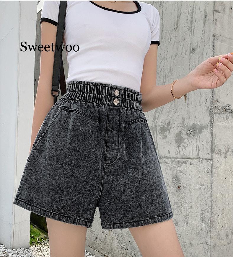 loose mom jean shorts