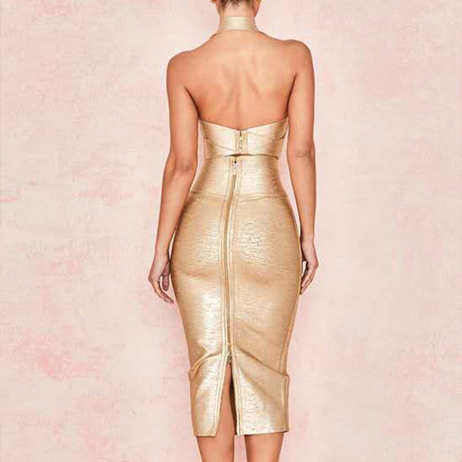 gold bandage two piece