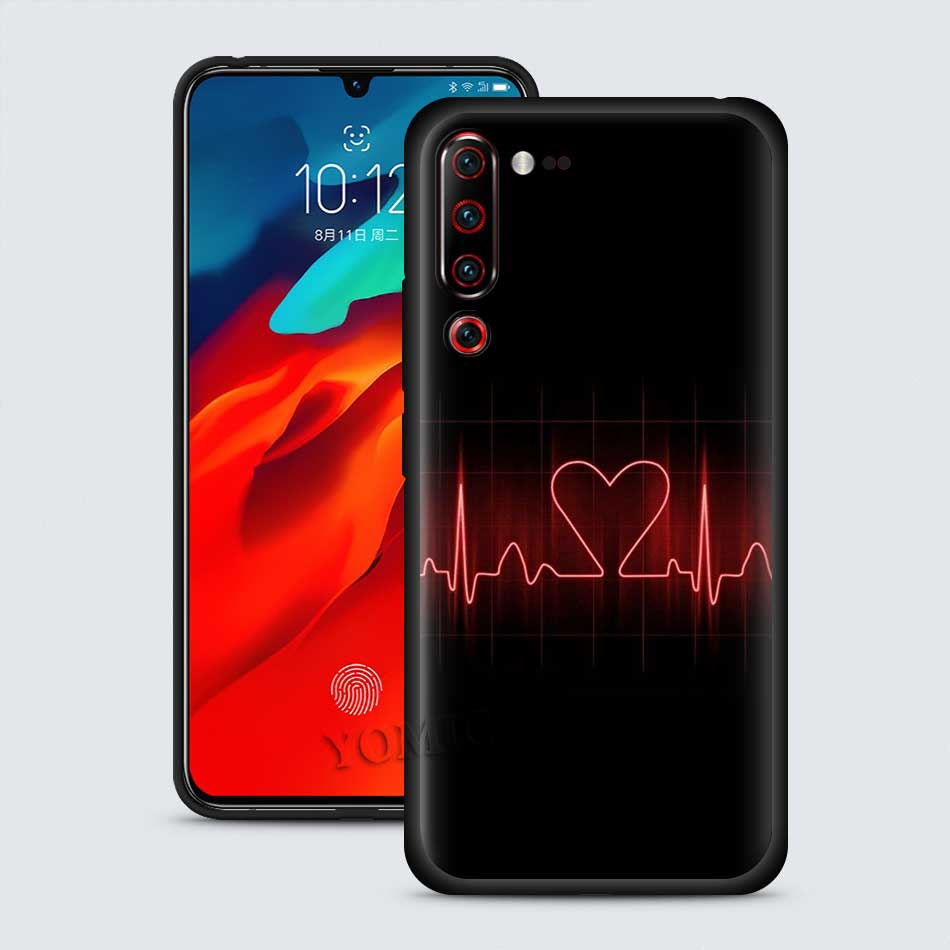 Black Silicone Case For Lenovo K10 Plus A6 Note Z6 Pro 5g Lite Yout Tpu Soft Mobile Phone Bag Cover Nurse Medicine Health Heart Phones Telecommunications Mobile Phone Accessories