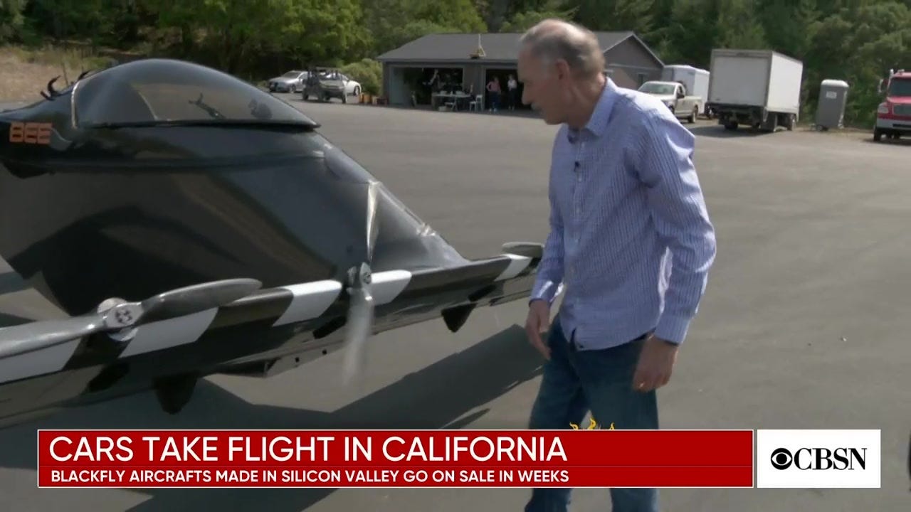 Blackfly Aircrafts made in Silicon Valley take flight and are expected to  go on sale in the coming weeks - CBSN Live Video - CBS News
