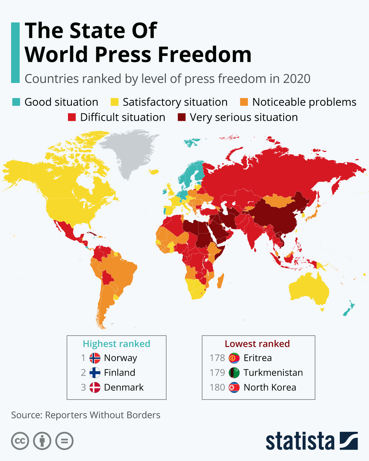 Infographic: The State Of World Press Freedom | Statista Infographic: The State Of World Press Freedom | Statista
