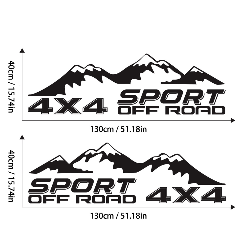 2 pcs graphic sticker 4X4 off-road car sticker Pickup truck decal for D-MAX Navara 2 pcs graphic sticker 4X4 off-road car sticker Pickup truck decal for D-MAX Navara