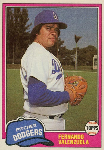 Fernando Valenzuela  30-Year Old Cardboard