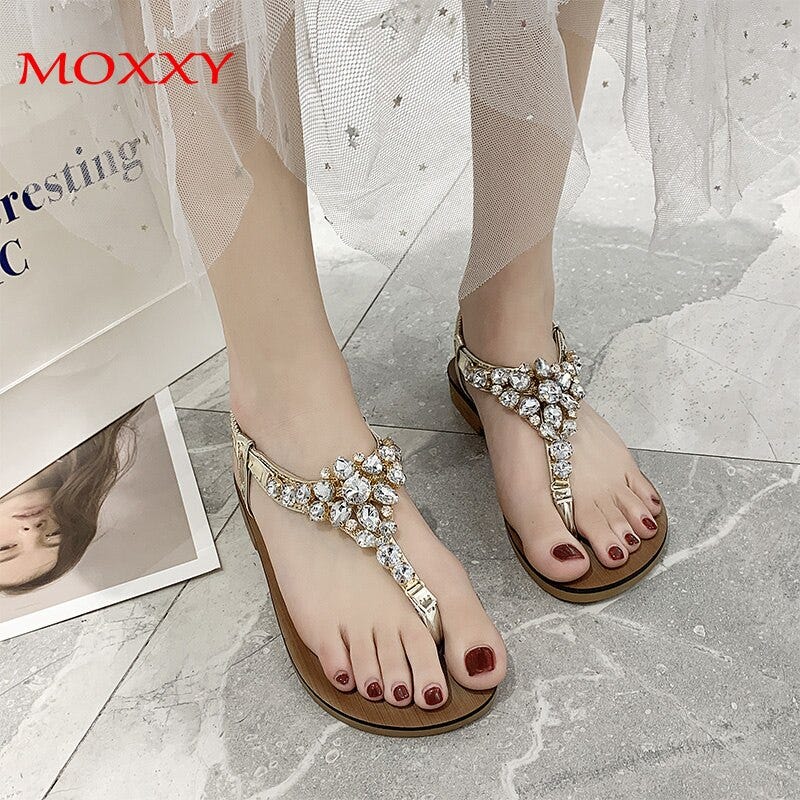 gold rhinestone gladiator sandals
