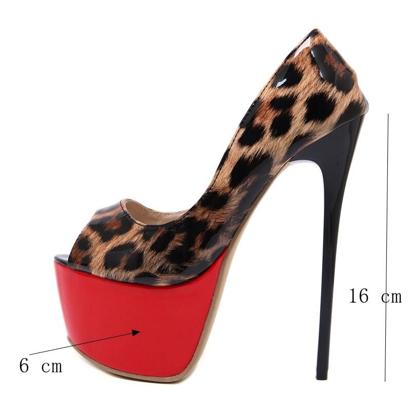red bottom leopard heels