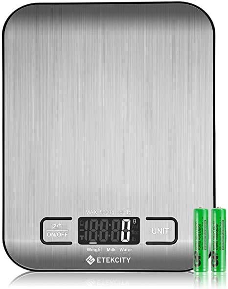 Amazon.com: Etekcity Food Kitchen Scale, Gifts for Cooking, Baking, Meal  Prep, Keto Diet and Weight Loss, Measuring in Grams and Ounces, Small, 304  Stainless Steel: Kitchen & Dining