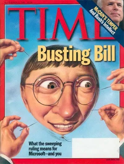 Time Magazine cover from November 1999 "Busting Bill" Time Magazine cover from November 1999 "Busting Bill"
