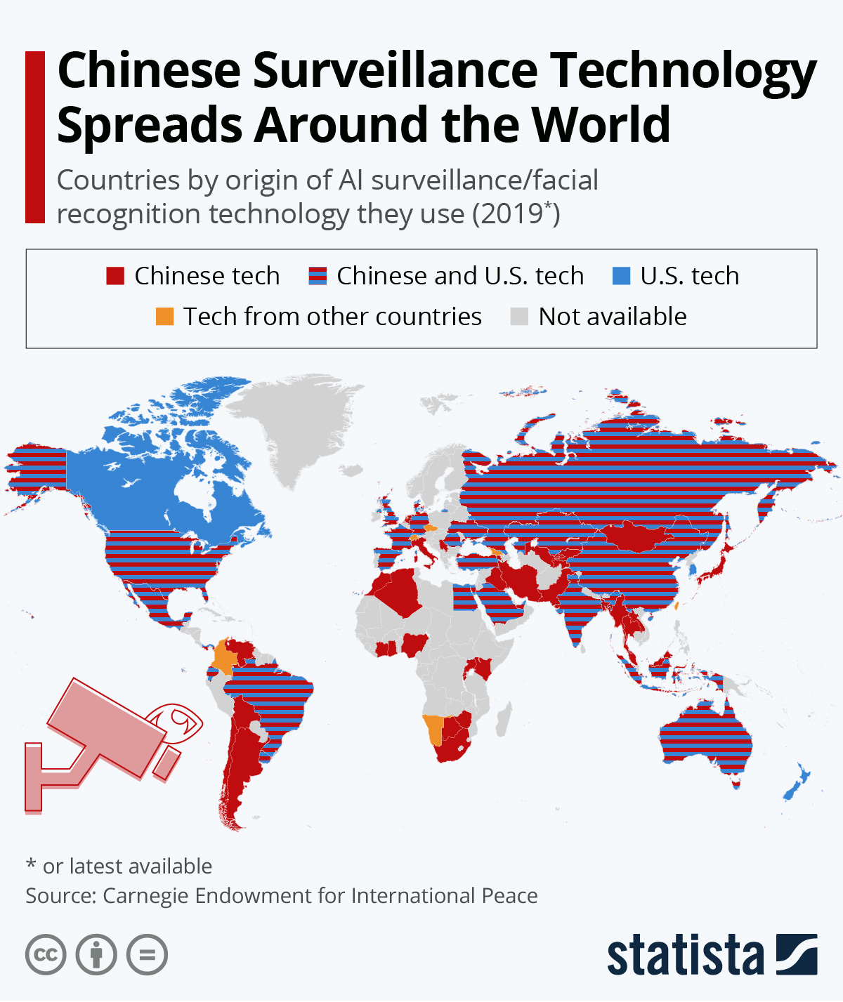Infographic: Chinese Surveillance Technology Spreads Around the World | Statista Infographic: Chinese Surveillance Technology Spreads Around the World | Statista