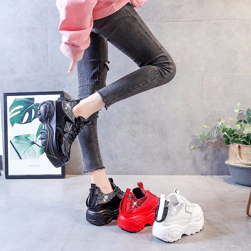 platform sneaker heels