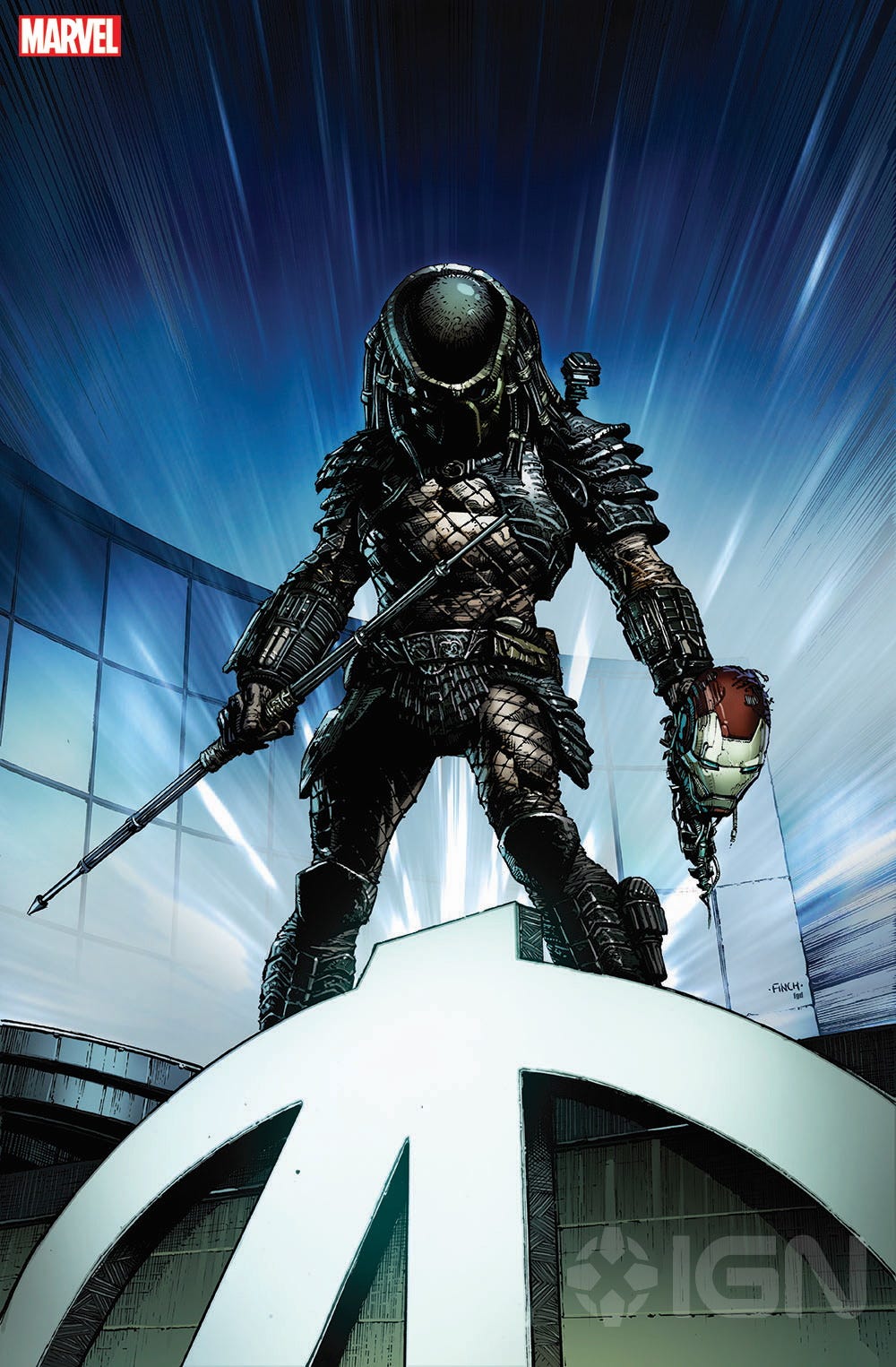 Predator art by David Finch. (Image Credit: Marvel)