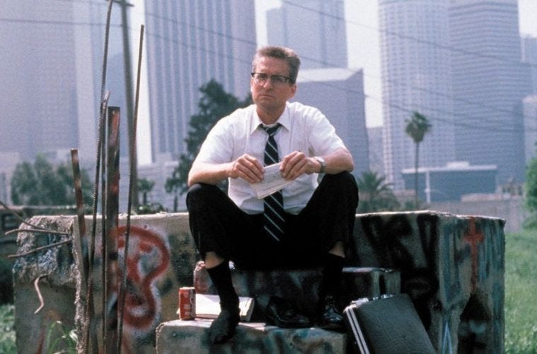 Image result for michael douglas falling down Image result for michael douglas falling down