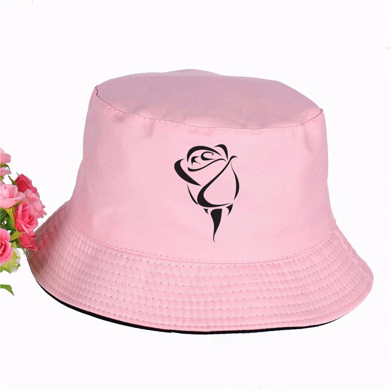 red rose bucket hat