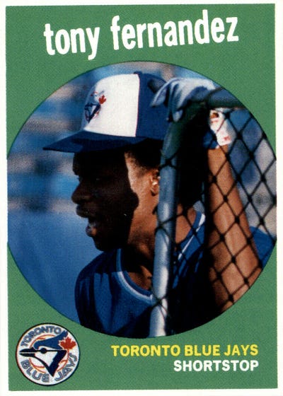 Tony Fernandez Signed 1984 Fleer Baseball Card - Toronto Blue Jays