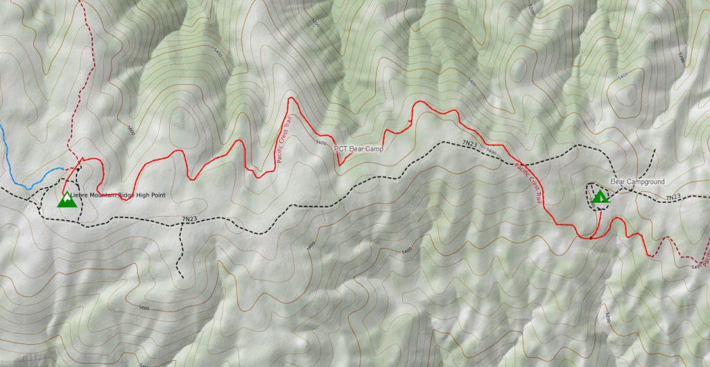 Topo map of this section of PCT Topo map of this section of PCT