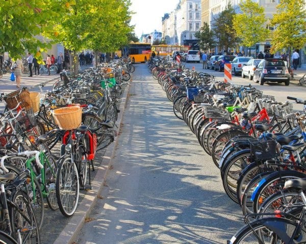 remote work and bicycle commuting in Copenhagen